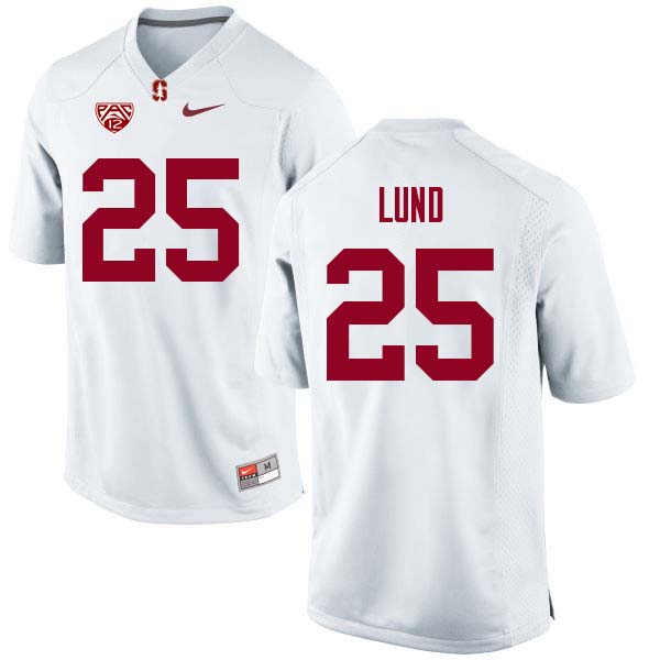 Men Stanford Cardinal #25 Sione Lund College Football Jerseys Sale-White - Click Image to Close